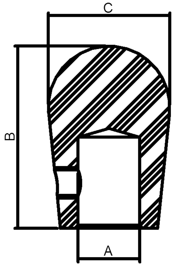 Endkappe V2A Edelstahl fuer Ø 12 mm Rundmaterial halbrund mit Madenschraube-88-1150447.240