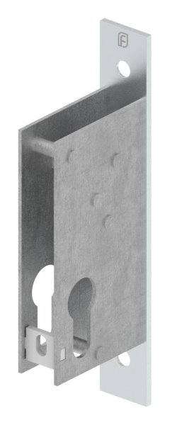 Rohrrahmen-Riegelschloss Zinkdruckguss Dornmass 40 mm Riegelausschluss 22 mm fuer Profilzylinder-88-1140111.40