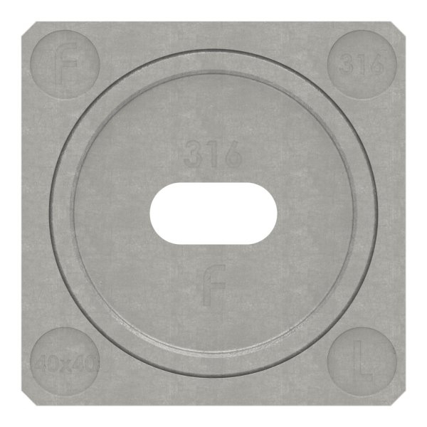 Wandbefestigung Edelstahl V4A fuer Quadratnutrohr 40 x 40 mm links-88-1160397-V4A.L