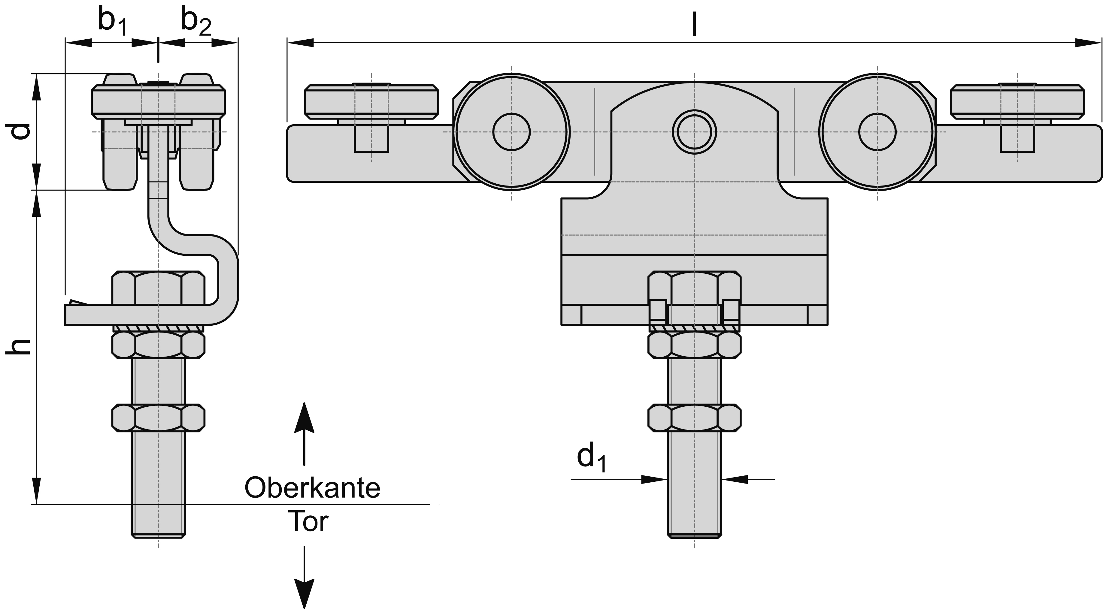 Doppelrolle mit Seitenfuehrung MEA Gr- 3 verzinkt Ø 48 mm 10337914-60-0139.7