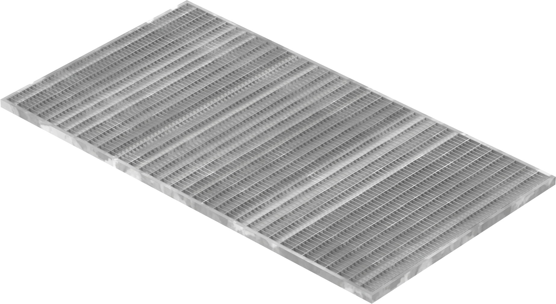 Lichtschachtrost Baunormrost - Masse-  590x1090x20 mm 30-10 mm - aus S235JR -St37-2- im Vollbad feuerverzinkt-23-591093120.7
