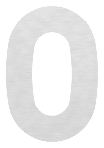 Hausnummer 0 - klein - Masse- 110 mm x 150 mm - V2A-11-8050.4