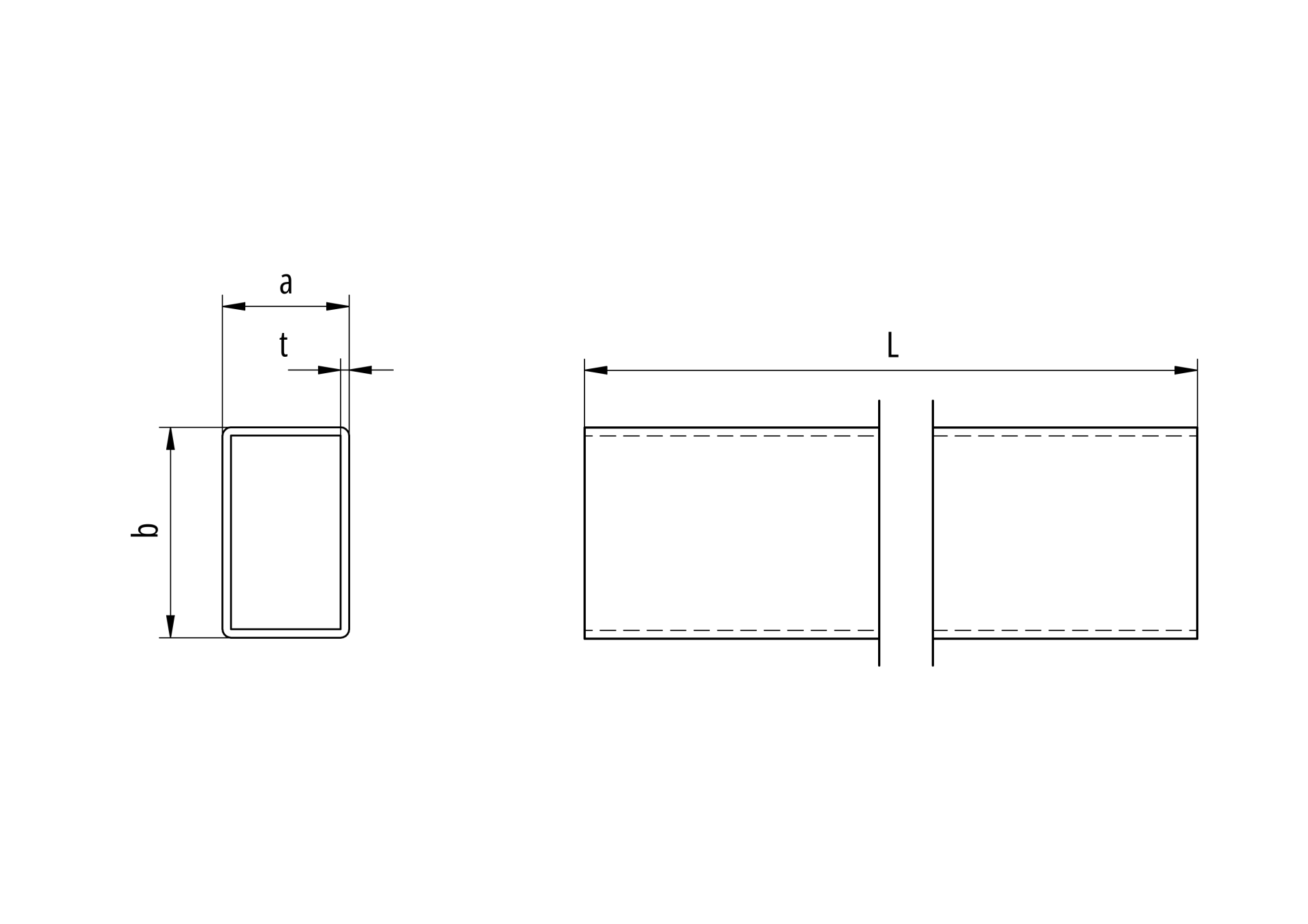 Zaunfuellung Aluminium 20 x 10 x 1-5 mm 6-0 m Braun RAL 8017 strukturiert-89.FGS20X10X156000R8017