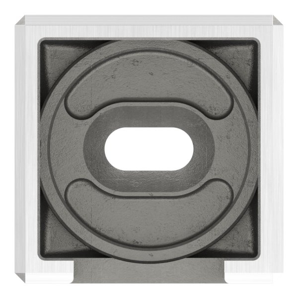 Wandbefestigung Edelstahl V4A fuer Quadratnutrohr 40 x 40 mm links-88-1160397-V4A.L