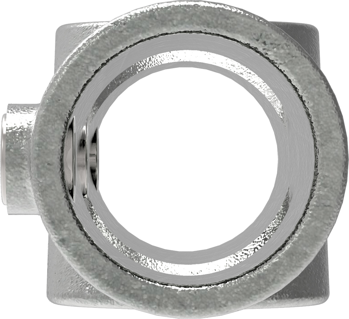 Rohrverbinder T-Stueck 11-29° Ø 48-3 mm -1 1-2- - Temperguss verzinkt - 256D48-256D48