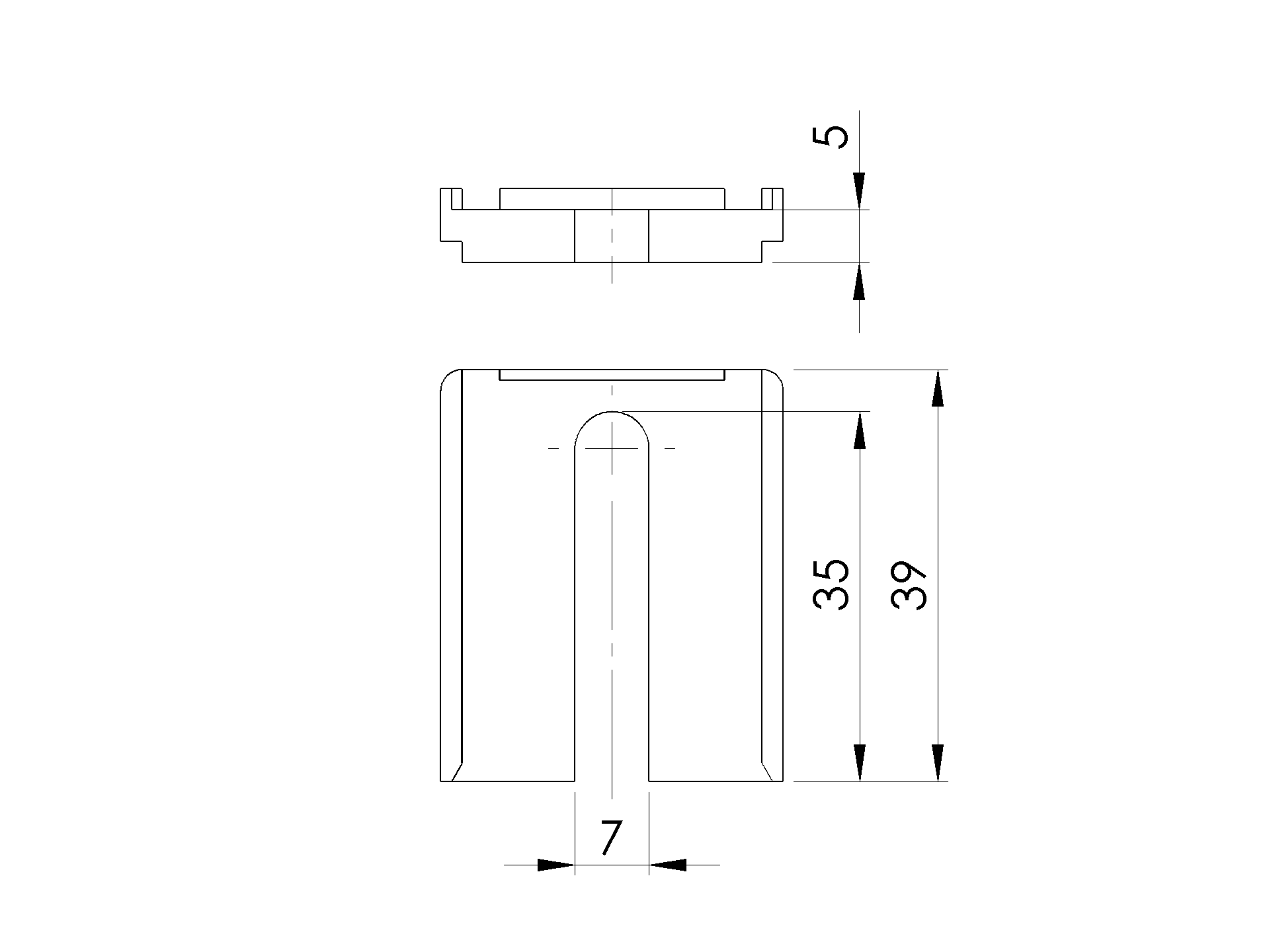 Abstandshalter Kunststoff 5 mm Dicke fr Kamm -6 Stck-89-11A1901PVC05-A.4