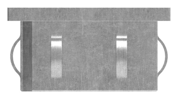 Stahlstopfen flach - mit M8 - fuer Rohr 60x60x2-0-3-0 mm - Stahl S235JR- roh-30-2952.8
