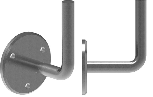 Handlaufhalter - mit Ronde 70x6 mm - zum Anschweissen - Stahl S235JR- roh-30-1402.8