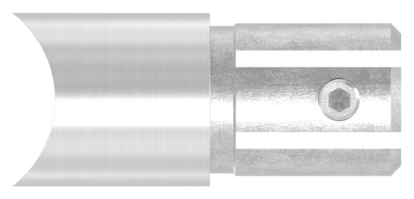 Rohrverbinder 90° V2A fuer Ø 33-7 mm Rohr auf Ø 42-4 mm mit Klemmschraube-11-3386.4