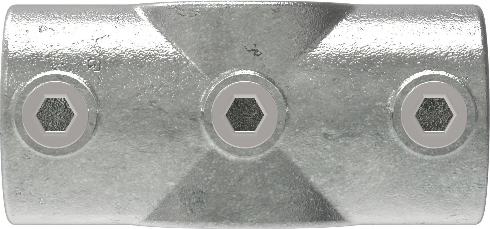 Rohrverbinder Kreuzstueck durchgehend Ø 48-3 mm -1 1-2- - 48-3 mm -1 1-2- - Temperguss verzinkt - 119C42-D48-119C42-D48