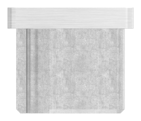 Einsteckkappe Edelstahl V2A fuer Rechteckrohr 50 x 30 mm- Wandstaerke 2-0 mm-11-2410.4