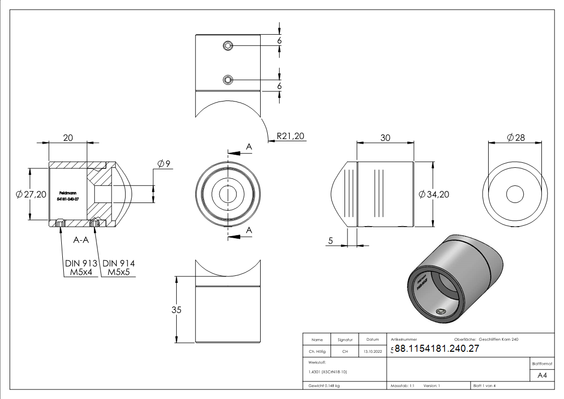 Befestigung fuer Rohr 26-9mm and 42-4mm-88-1154181-240.27