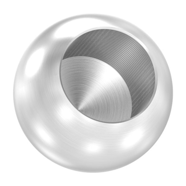 Vollkugel V2A Ø 20 mm Sackloch 12-2 mm geschliffen-11-4020.4