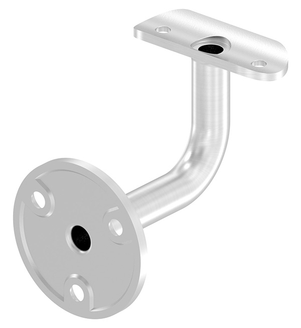 Handlaufhalter V2A fuer Rohr 42-4 mm- Ronde 60x5 mm- Wandabstand 75 mm- mit Kabeldurchfuehrung-88-1150218-240.42