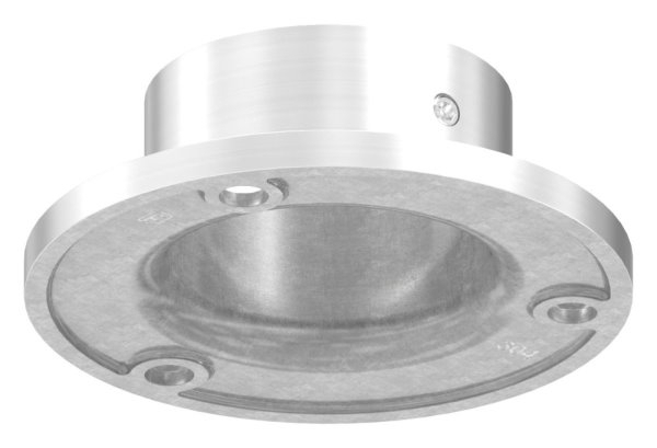 Wand- und Bodenanker  Masse- Ø 80x6 mm  fuer Rundrohr- Ø 42-4 mm - V2A-11-3021.4