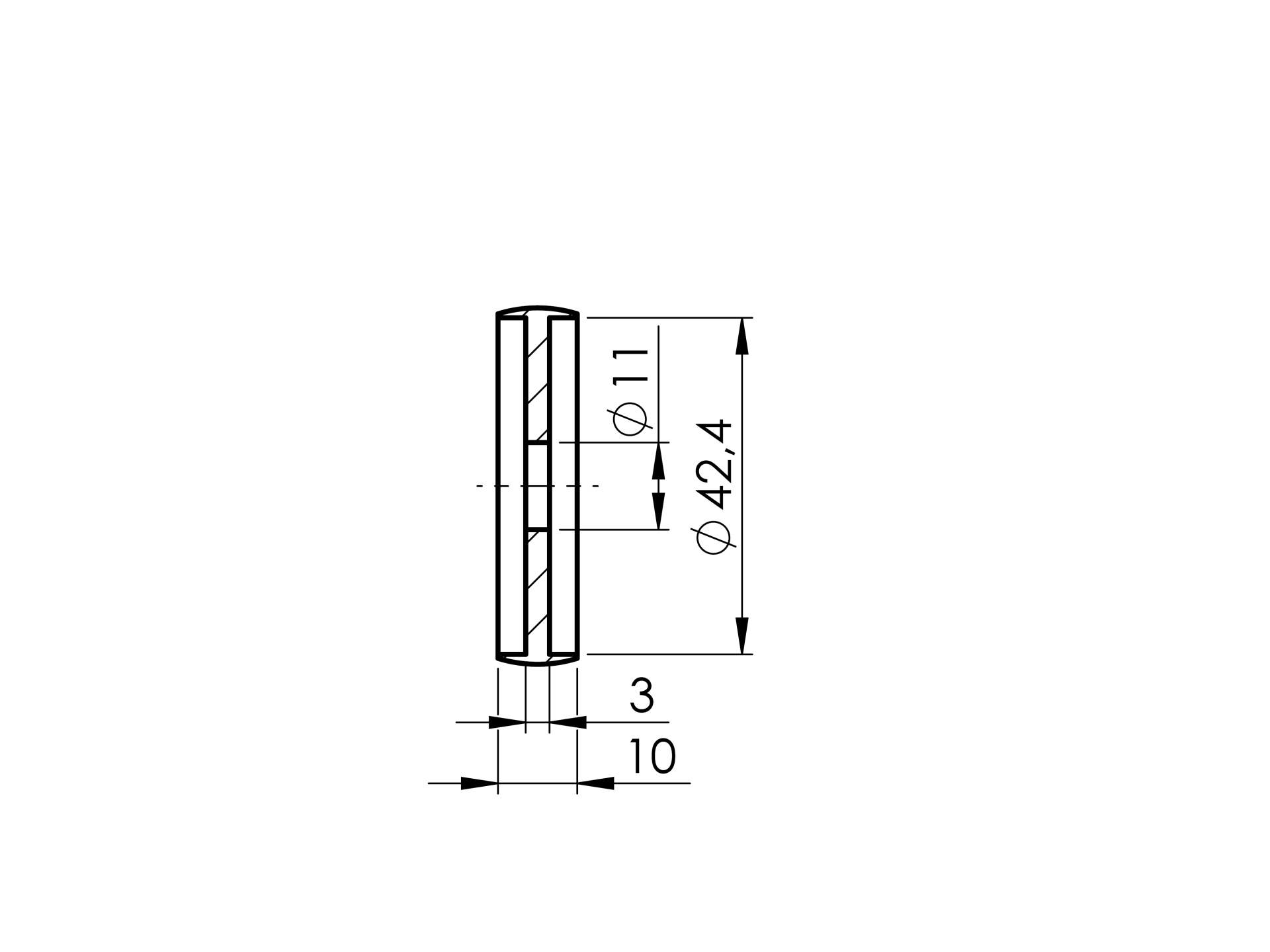 Kugelring Edelstahl AISI 304 D42-4x2 geschliffen-89-11A74211-A.4