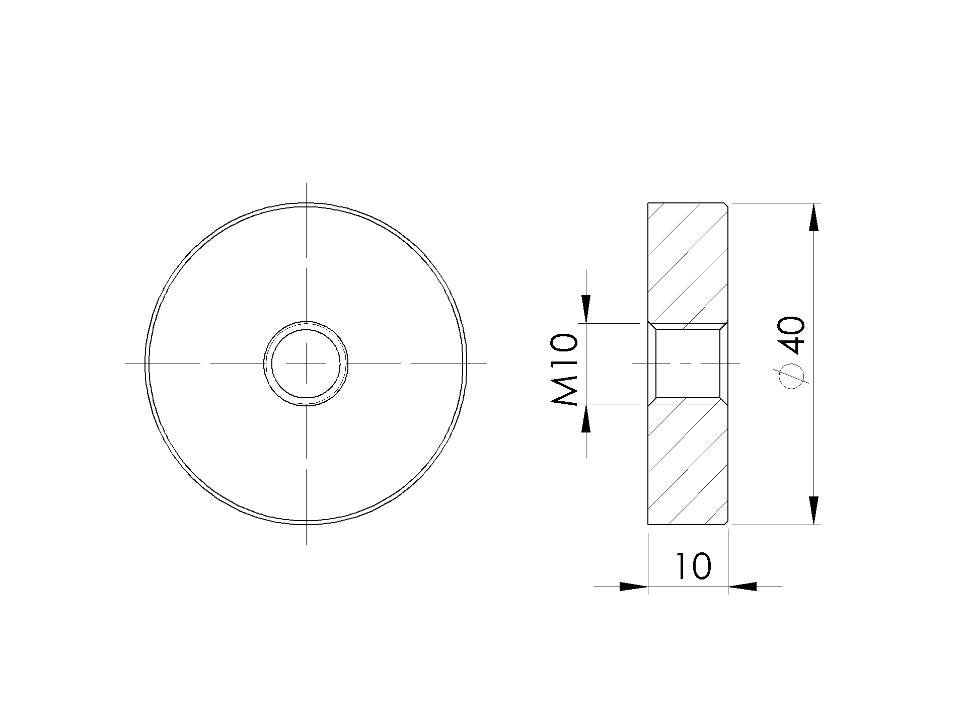 Glashalter Edelstahl AISI 304 fuer 6-10mm Glas geschliffen-89-11A0742PLATE-A.4