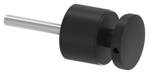 Glaspunkthalter Edelstahl V2A Ø 52 mm verstellbar RAL 9005 schwarz matt-88-1160195-240-V.9005