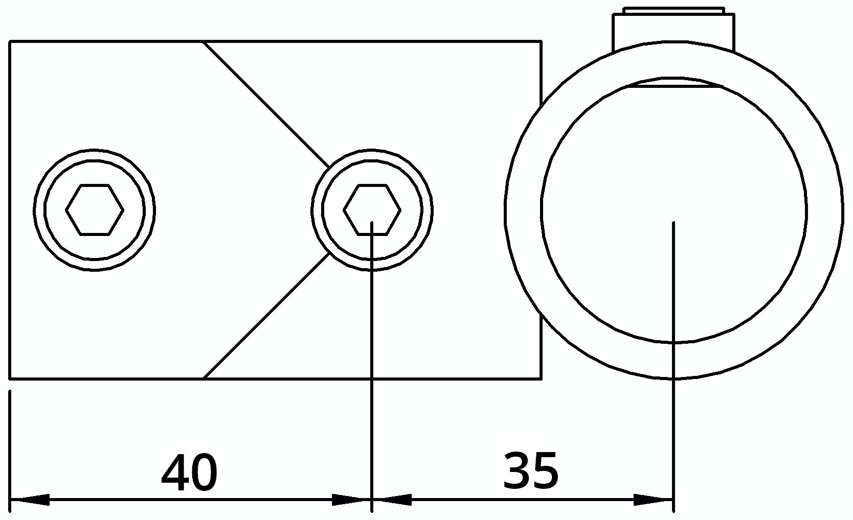 Rohrverbinder Kreuz-T-Stueck kombiniert Ø 26-9 mm -3-4- - Temperguss verzinkt - 165A27-165A27