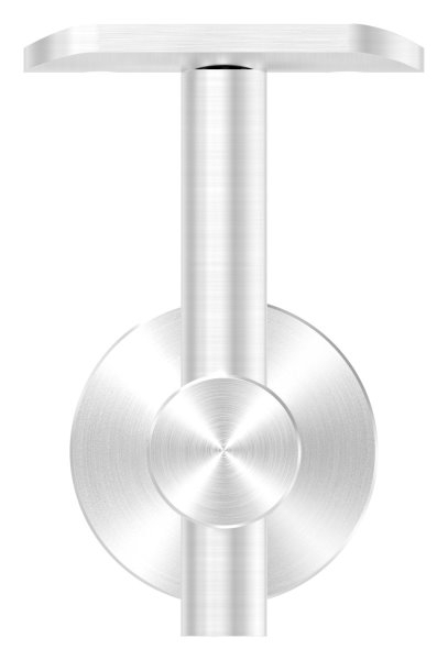 Handlaufhalter V2A fuer Rohr 42-4 mm- Wandabstand 80 mm- Ronde Ø 50 mm- mit Anschlussplatte-11-2065.4