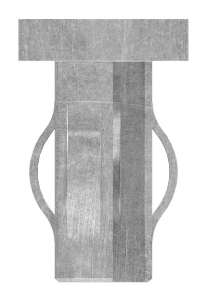 Stahlstopfen flach - fuer Rohr 40x20x1-5-2-0 mm - Stahl S235JR- roh-30-2946.8