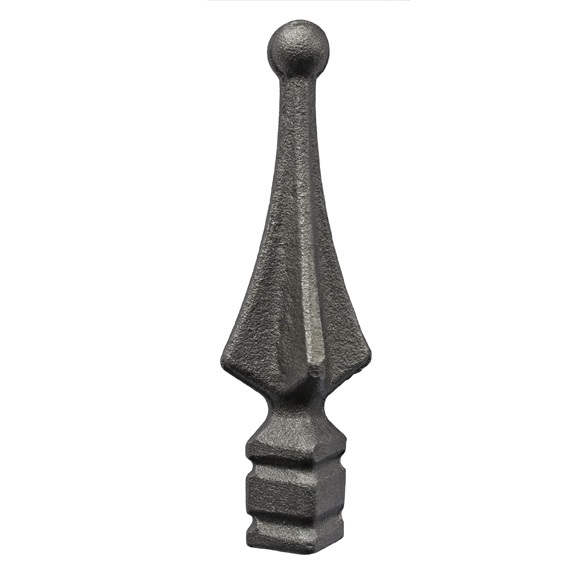 Zaunspitze Stahl geschmiedet  82 mm Basis 20×20 mm fuer 15×15 mm Profil roh-89-11E212582-A.4