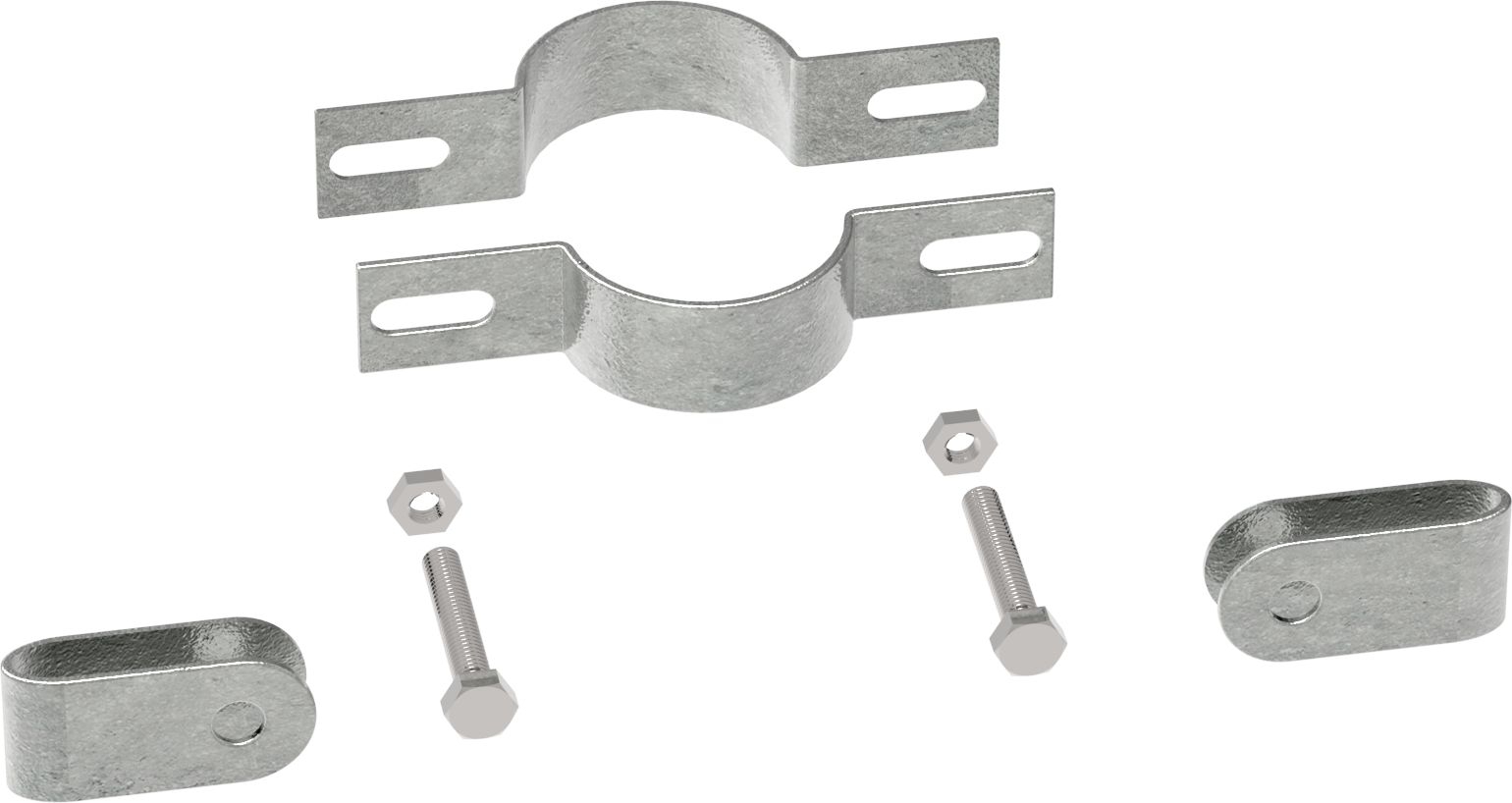 Rohrverbinder Gitterhalter doppelt Ø 26-9 mm -3-4- - Temperguss verzinkt - 171A27-171A27