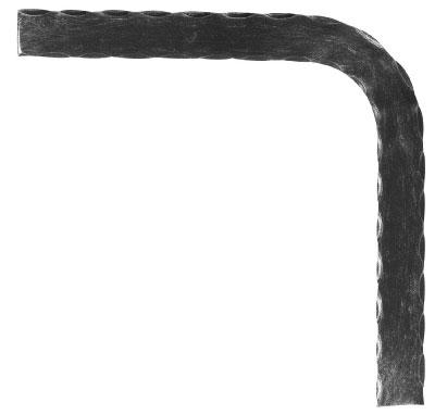 Handlauf-Bogen 90° 40x8 mm Kanten gehaemmert Stahl S235JR schweissbar-30-1434.8