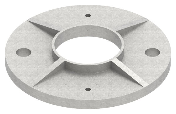 Ankerplatte Masse- Ø 120x8 mm Mittelbohrung Ø 48-5 mm V2A- roh-11-3027.4