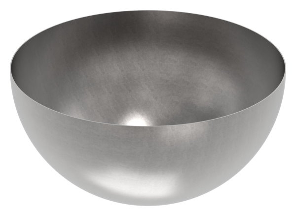 Halbhohlkugel Ø 500 mm - glatt - Stahl S235JR- roh-30-2994.8