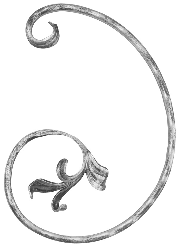 Meisterbarock - Masse- 205x285 mm - Material- 16x8 mm - Stahl S235JR- roh-30-1790.8