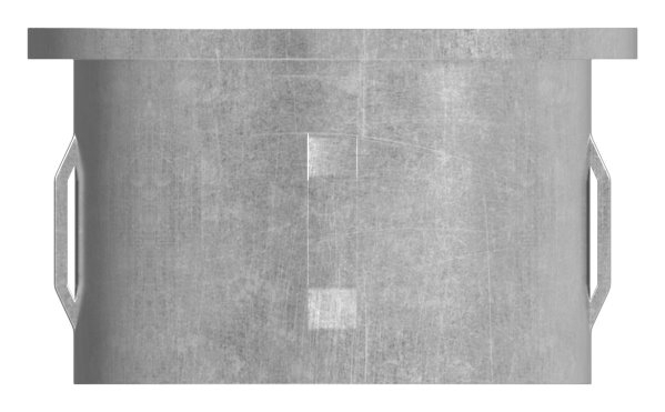 Stahlstopfen flach - mit M8 - fuer Rundrohr Ø 48-3x2-5-2-9 mm - Stahl S235JR- roh-30-2935.8