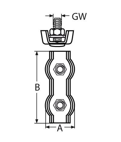 Duplex Drahtseilklemme Fuer Drahseil- 2 - 10 mm V4A - Verkauf in VPEs-66-64-411.8284