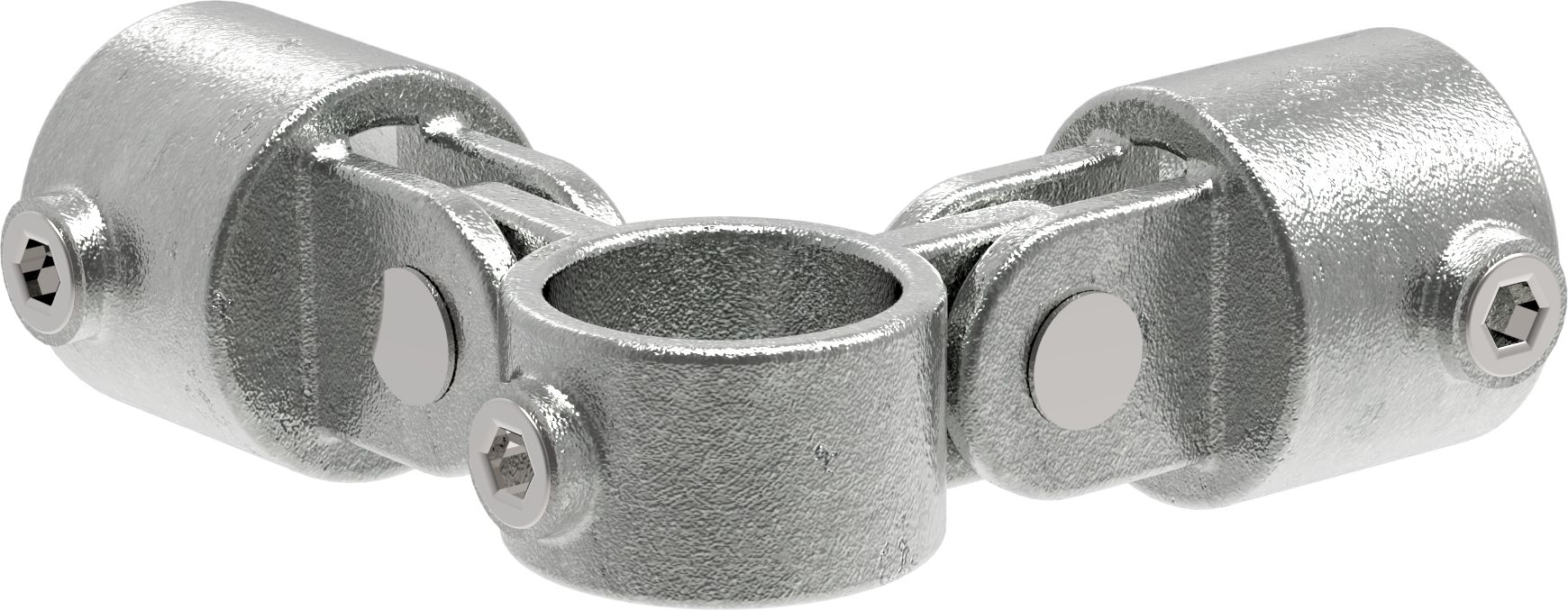 Rohrverbinder Gelenkstueck doppelt 90° Ø 26-9 mm -3-4- - Temperguss verzinkt - 168A27-168A27
