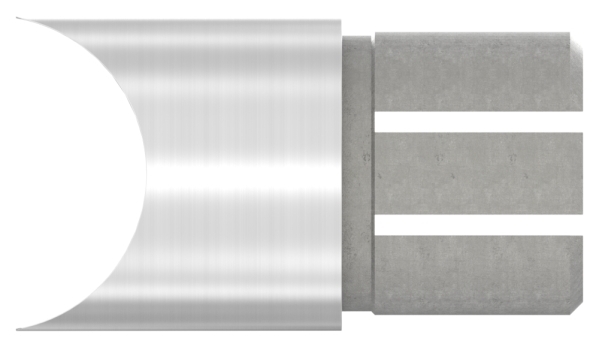 Steckfitting V2A fuer Rohr Ø 48-3 x 2-5 mm 90° Anschluss oben mit Klemmschraube-11-3367.4