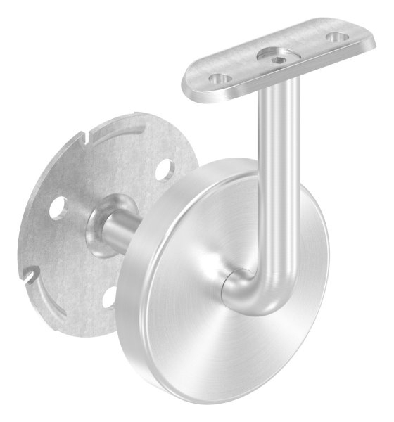Handlaufhalter V2A Wandabstand 75 mm fuer Rohr 42-4 mm mit Abdeckrosette verschweisst-11-2081.4