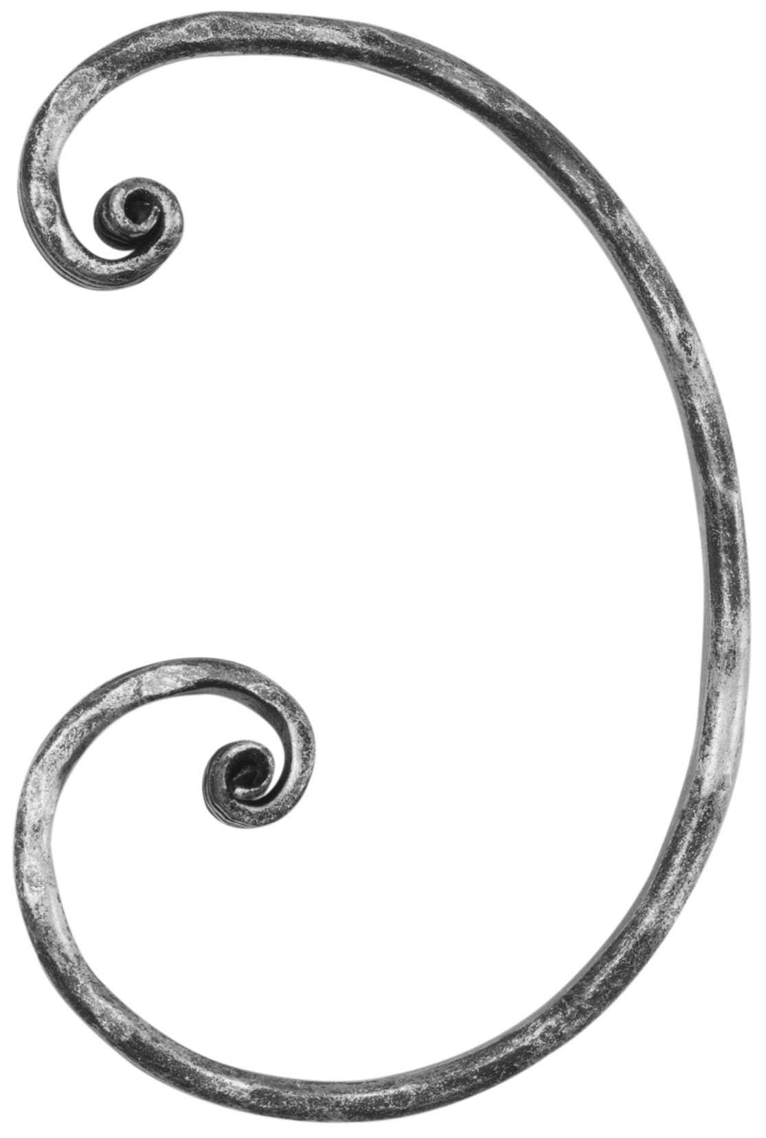 Meisterbarock - Masse- 145x215 mm - Material- 16x8 mm - Stahl S235JR- roh-30-1782.8
