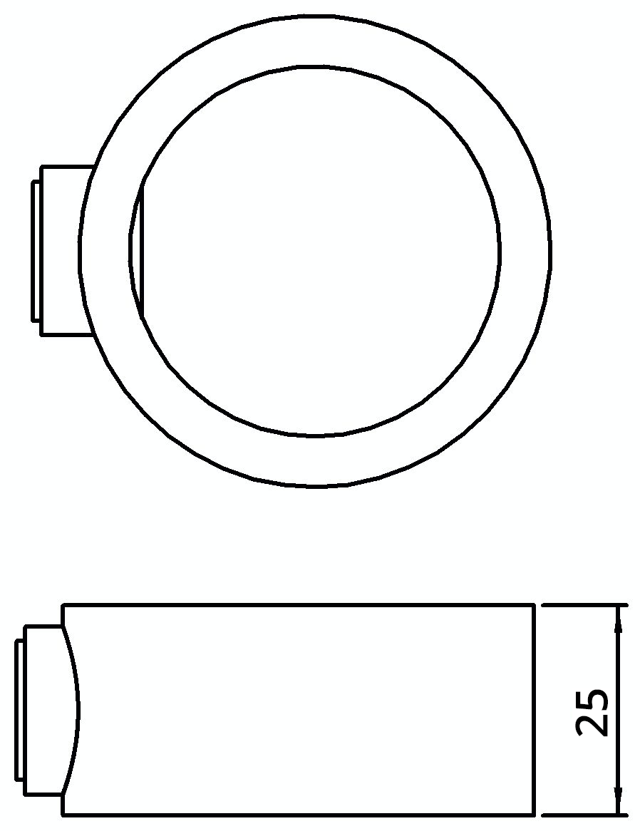 Rohrverbinder Stellring Ø 42-4 mm -1 1-4- - Temperguss verzinkt - 179C42-179C42