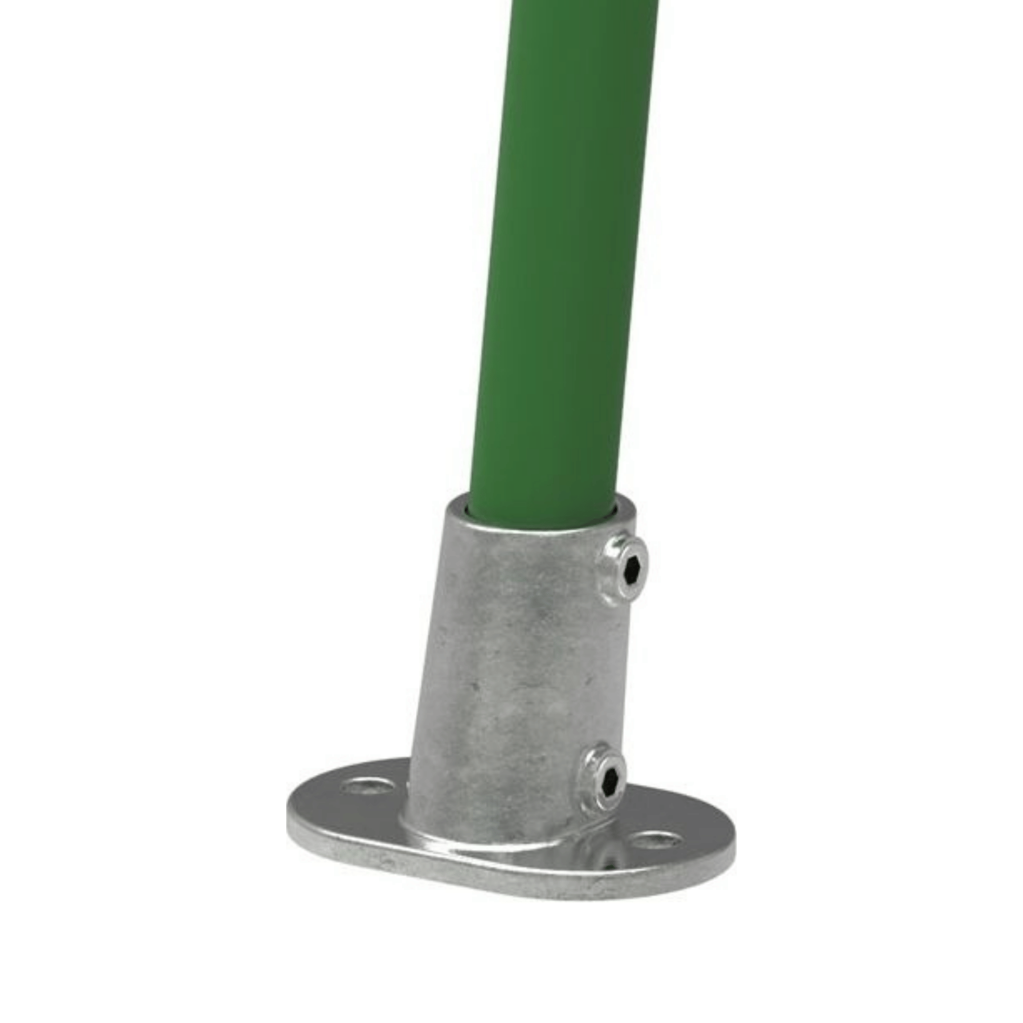 Rohrverbinder Fussplatte oval 3-11° Neigung Ø 33-7 mm -1- - Temperguss verzinkt - 152B34-152B34