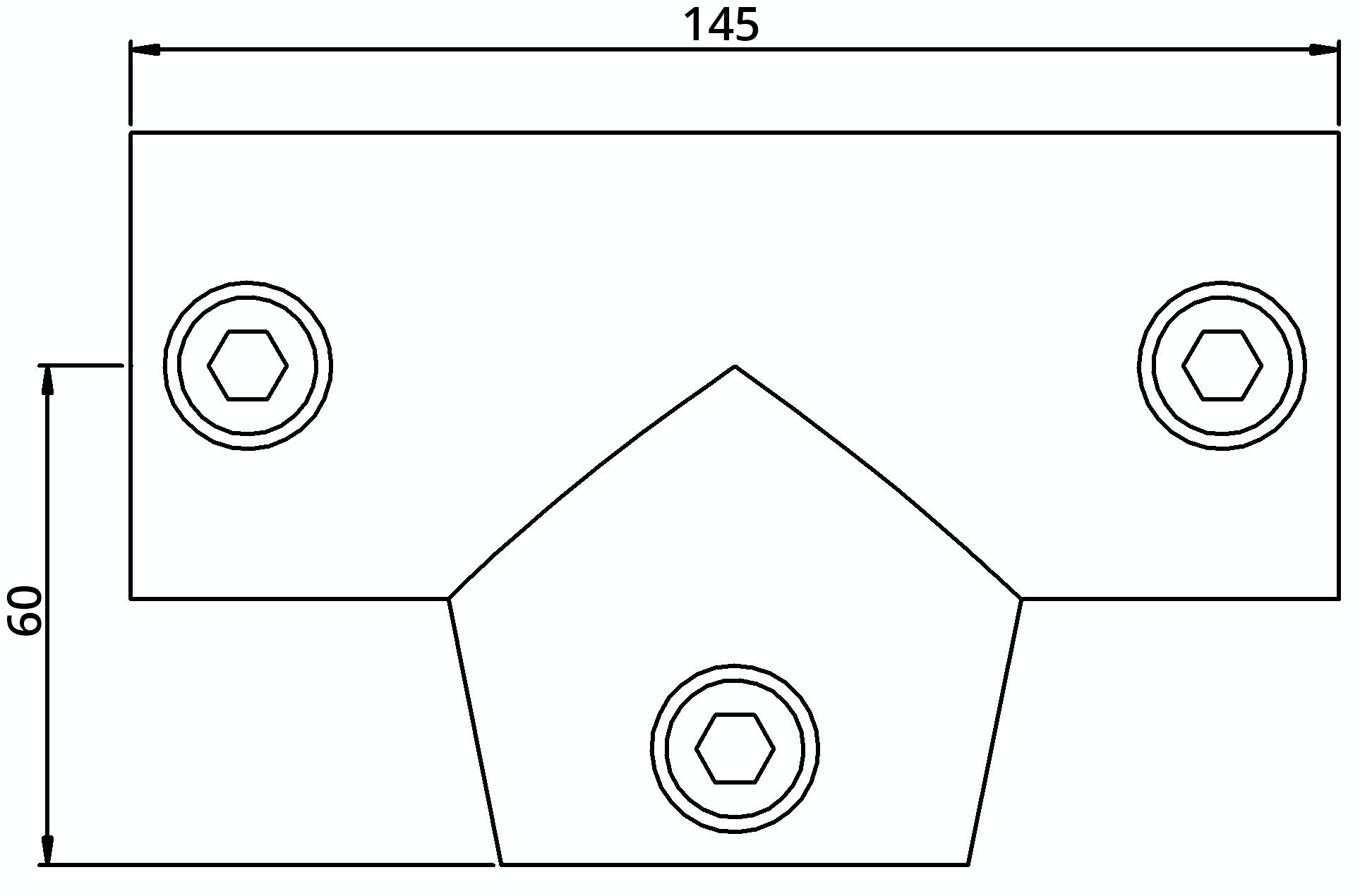 Rohrverbinder - T-Stueck lang verstellbar 0-11° - 155C42 - 42-4 mm - 1 1-4- - Feuerverzinkt u. Elektrogalvanisiert-155C42