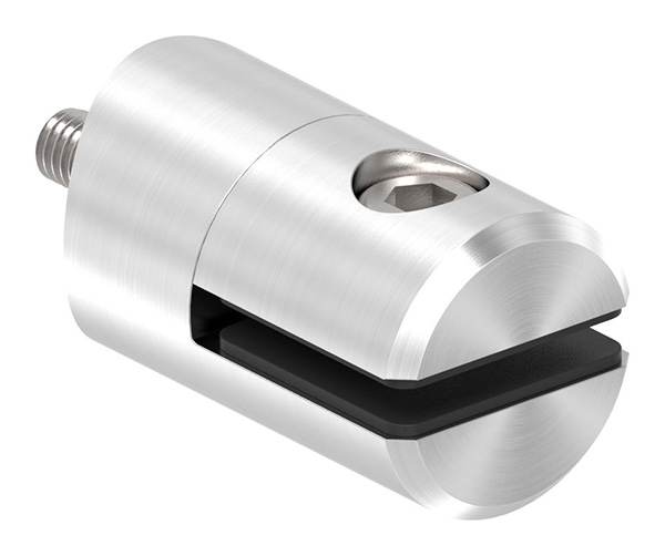 Blechhalter - Plattenhalter Ø 25 mm Edelstahl V4A – Anschluss 42-4 mm inkl- Schrauben - Gummieinlage-12-2102.1