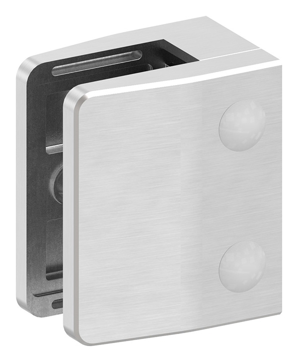 Glasklemme V2A 55 x 65 x 37 mm gerade eckig mit AbZ-10-3200.4ABZ