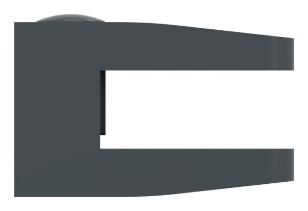 Glasklemme Zinkdruckguss 52 x 52 x 32-5 mm RAL 7016 matt gerade ohne AbZ-88-111400-ZN0.7016