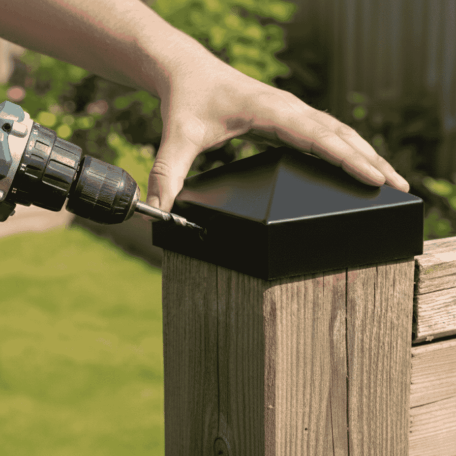 Pfostenkappe 90x90 mm Anthrazit RAL 7016 – 10er Set pulverbeschichtet inkl. Schrauben-60220-90-021