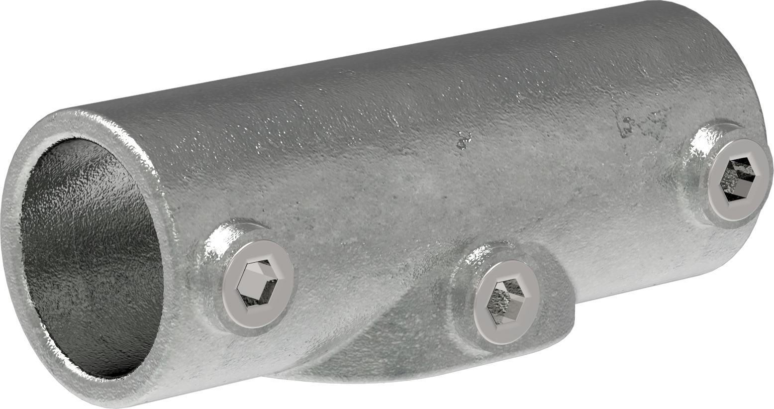 Rohrverbinder T-Stueck 11-29° Ø 48-3 mm -1 1-2- - Temperguss verzinkt - 255D48-255D48