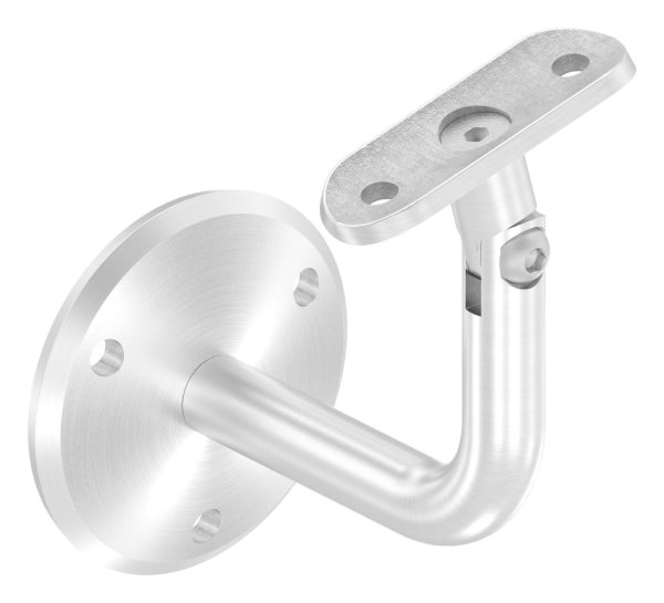 Handlaufhalter V2A Rohr 42-4mm Ronde 68x5mm Wandabstand 84mm Gelenk-11-2033.4