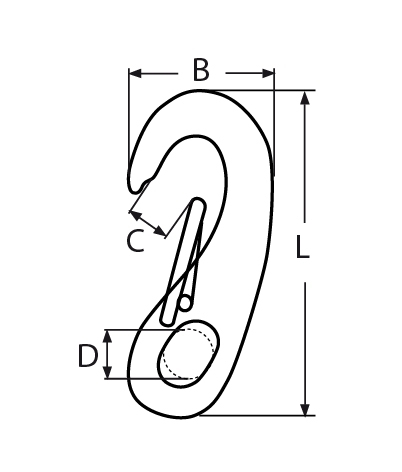 Karabinerhaken -Surf-Snap- Breite- 24 - 46 mm V4A - Verkauf in VPEs-66-64-411.8251