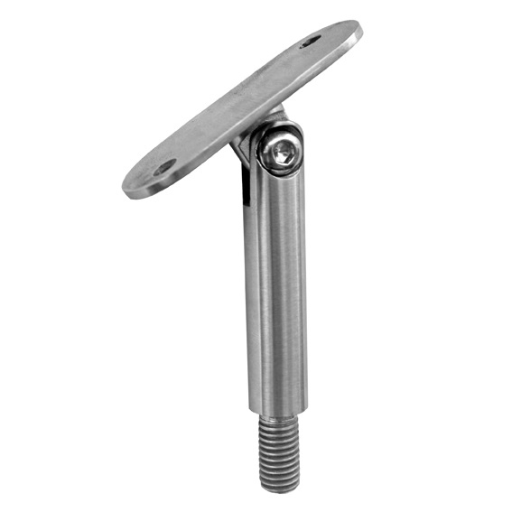 Handlaufhalter Edelstahl AISI 304 H 71 mm verstellbar fuer Rundpfosten-89-11A0818000B-A.4