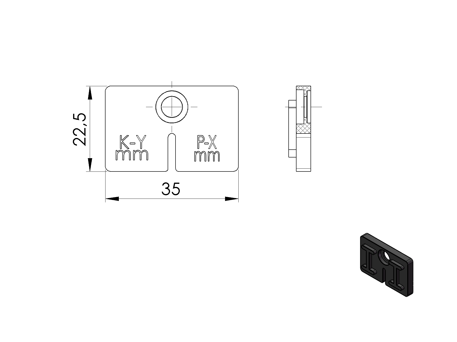 Gummieinlagen fuer Glasstaerke 10-76 - 12-76 mm- schwarz – 1 Paar-18-2111S-A.0