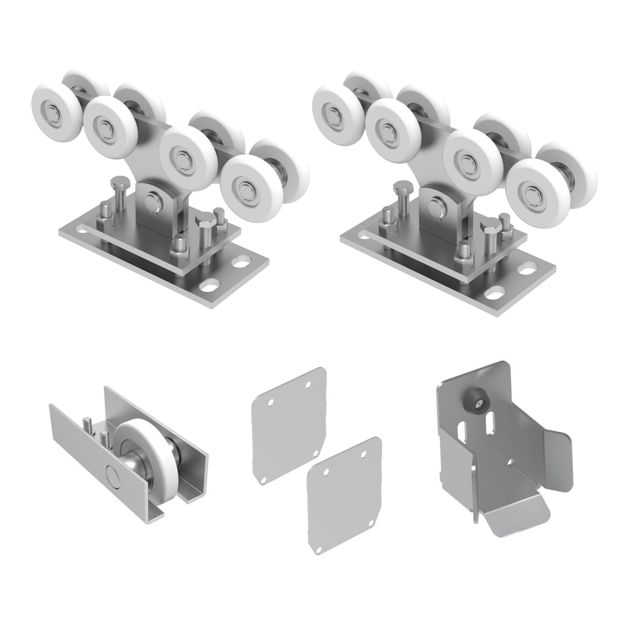 Laufwagen Set fr Schiebetore Stahl verzinkt fr Profil 90 x 99 mm ECO-LIGHT-89.SV90X99ALECOLIGHT
